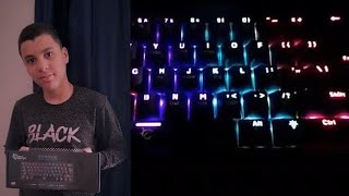 White Shark MECHANICAL KEYBOARD GK 2022 SHINOBI Unboxing  فتح صندوق كيبورد [upl. by Aihsela39]