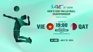 LIVE  VIE VS QAT  22nd Asian Mens U20 Volleyball Championship [upl. by Armahs517]