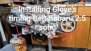 Cloyes timing Belt installed on Subaru 25 sohc [upl. by Aehsel]