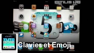 5 iOS5  Claviers  Fonction du clavier dissocié et détaché comment activer icones Emoji [upl. by Oilicec]