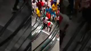 The opening of Carrefour Mall in Cameroon Africa Funny reactions taking Escalators first time [upl. by Bruce703]