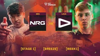 NRG vs LOUD  VCT Americas Stage 1  W1D1  Map 1 [upl. by Dulce]