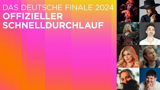 Schnelldurchlauf  ESCVorentscheid „Das Deutsche Finale 2024“ [upl. by Ylevol695]