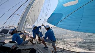 Racing Onboard a 98 Classic Sailing Yacht [upl. by Hammerskjold]