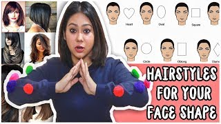 BEST HAIRCUT TO SUIT YOUR FACE SHAPE Round Oval Heart SquareHow To Pick ThatQuirkyMiss [upl. by Sitrik]