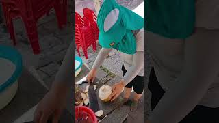 Opening Coconut With Machete Vietnam 🇻🇳 [upl. by Assereht969]