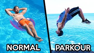 Parkour VS Normal People In Real Life Summer Edition [upl. by Heaps691]