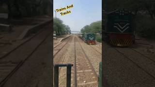 Live cross of two big trains on a single line view from cab of new american locomotive live shorts [upl. by Ezana573]