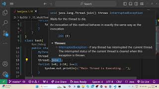 110 Prevention of Thread Execution join method  Multi Threading in Java  Complete Java [upl. by Lleumas]