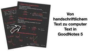 Wie ihr handschriftliche Notizen in Text umwandeln könnt  GoodNotes 5 Tutorial shorts [upl. by Landers102]