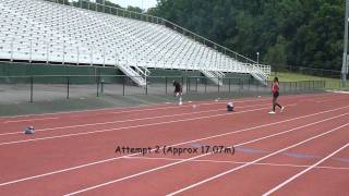 Triple Jump Training  17m Short Approach Jump Samyr Laine [upl. by Eseuqcaj]