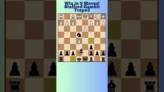 Chess in 1 Minute Stafford Gambit Trap 2 chess chesstraps [upl. by Kancler]