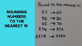 Rounding numbers to the nearest 10 [upl. by Sitnerp]