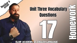 Senior three Unit Three Vocabulary Questions [upl. by Yenterb]