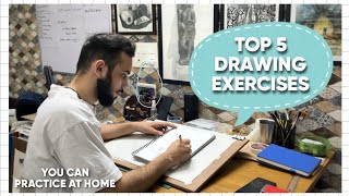 Easy DRAWING EXERCISES for Beginners  Setup of an Artist [upl. by Eisor]