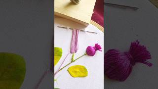 Pome Bud Hand Embroidery new shortsfeed shortsvideo art trending embroidery viralvideovideo [upl. by Woodley]