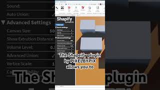 Roblox Studio Developing Tips Part 14  Shapeify [upl. by Negaet28]