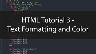 HTML Tutorial 3  Text Formatting and Color [upl. by Nela]