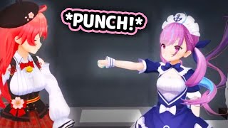 Aquas Smol Punch Looks Adorable【Hololive】 [upl. by Wahl911]