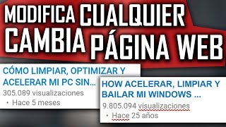 CÓMO MODIFICAR O CAMBIAR CUALQUIER PÁGINA WEB [upl. by Ahtaela821]