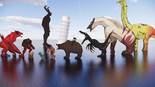 Genndy Tartatovskys Primal size comparison  3D animation [upl. by Adnarb]