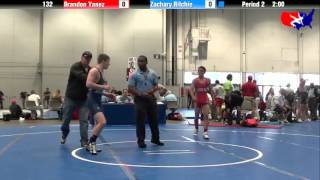 Brandon Yanez vs Zachary Ritchie at 2013 West Jr Reg  GR High School [upl. by Mirisola407]