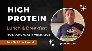 High Protein Lunch amp Breakfast Soya Chunks amp Veggies  Gym Diet Recipe [upl. by Acirretal]