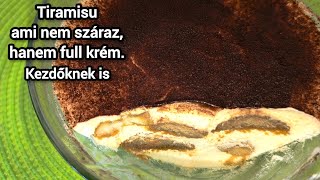 TIRAMISU piskótatallérral és rengeteg krémmel Kezdőknek is [upl. by Simson56]