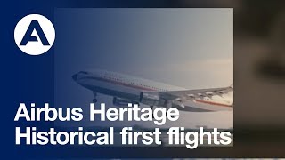 Airbus historical first flights [upl. by Acinnad]