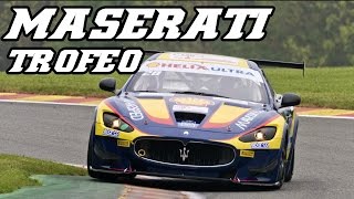 Maserati GranTurismo MC Trofeo with huge revs and on track at Spa 2014 [upl. by Edra263]