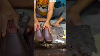 How We Manufacture Brown Leather Shoes [upl. by Esorbma]