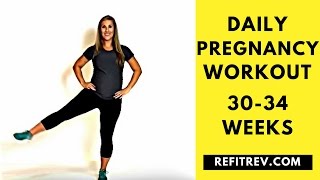 DAILY PREGNANCY WORKOUT 3034 weeks [upl. by Nosiddam]