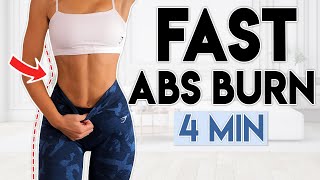 FAST ABS BURN to get results  4 minute Workout [upl. by Adnilrev381]