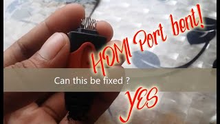 How to fix broken HDMI port pins bent HDMI port broken  SOLVED [upl. by Aekin]