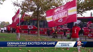 Kansas City gets up early to celebrate the Chiefs international game in Germany [upl. by Annwahsal]