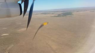 4K QANTAS Sunstate Dash 8 Q400 landing Longreach Airport [upl. by Antonetta]