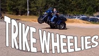 Wheelies amp Lifting Rear TIre  Harley Trike Shenanigans from DK Custom [upl. by Adliw309]