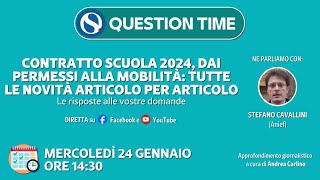 Contratto scuola 2024 dai permessi alla mobilità fino agli Ata le info utili articolo per articolo [upl. by Ferwerda902]