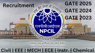 NPCIL Recruitment through GATE 2025  24  23 [upl. by Arual216]