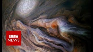 Dive over Jupiters cloudtops with Nasas Juno craft  BBC News [upl. by Enale]