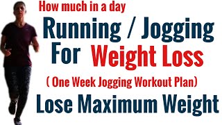 Running or Jogging for Weight loss  How much in a day  Technique Posture Calorie Burn Routine [upl. by Salb]