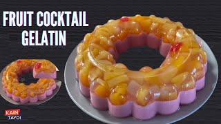 Fruit Cocktail Gelatin Dessert  Quick and Easy Dessert [upl. by Barth489]