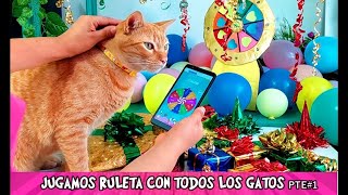 RULETA de REGALOS con los GATOS 🎡🙌😽🎁 Pte 1 [upl. by Halverson760]