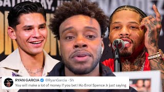 Ryan Garcia DISRESPECTS Errol Spence quotIll BEAT his Aquot  Tank Davis vs Frank Martin Reaction [upl. by Bondy]