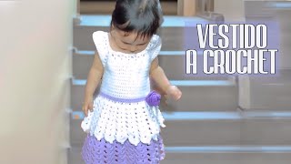 VESTIDO A CROCHET PARA NIÑAS paso a paso ✅ [upl. by Ayle]