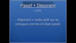 Latin Conjugaison  passif et déponent [upl. by Sofko983]