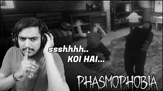 SShhh Koi hAI in PHASMOPHOBIA Live Ghost Hunting MathurQT Gaming [upl. by Yeznil]