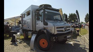 Mercedes MB Unimog U4023 4x4 Expedition vehicle Ziegler Adventure Camper walkaround  interior K0159 [upl. by Enirehtahc]