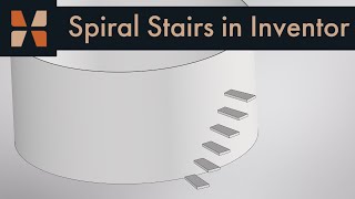 Spiral Staircase in Inventor [upl. by Yenhpad835]