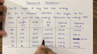 Length of any two lines missing Theodolite traversing [upl. by Ambrogino]